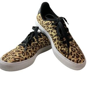 Adidas x Farm Rio Vulcraid3R Hazy Beige Leopard Print Skate Sneakers Size 8